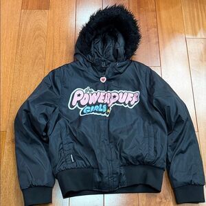 Members Only PowerPuff Girls Puffer Bomber Jacket Winter‎ Size S